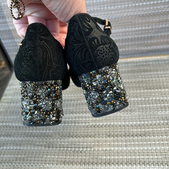 SOPHIA WEBSTER ladies black Renee Jacquard Maryjane crystal heels shoes-6-PROM - Picture 7 of 12